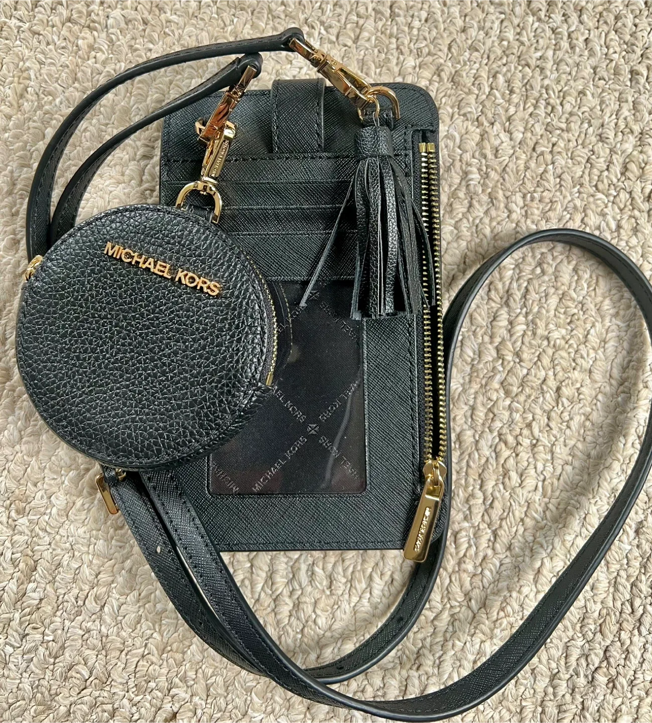 Michael Kors Black Phone Crossbody Bag thumbnail