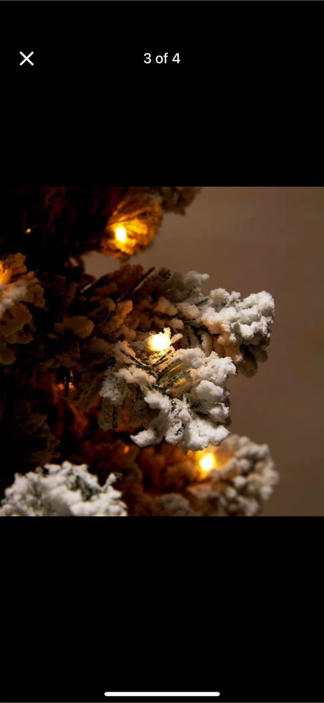 7ft pre lit Snow Flocked Christmas Tree - photo 2