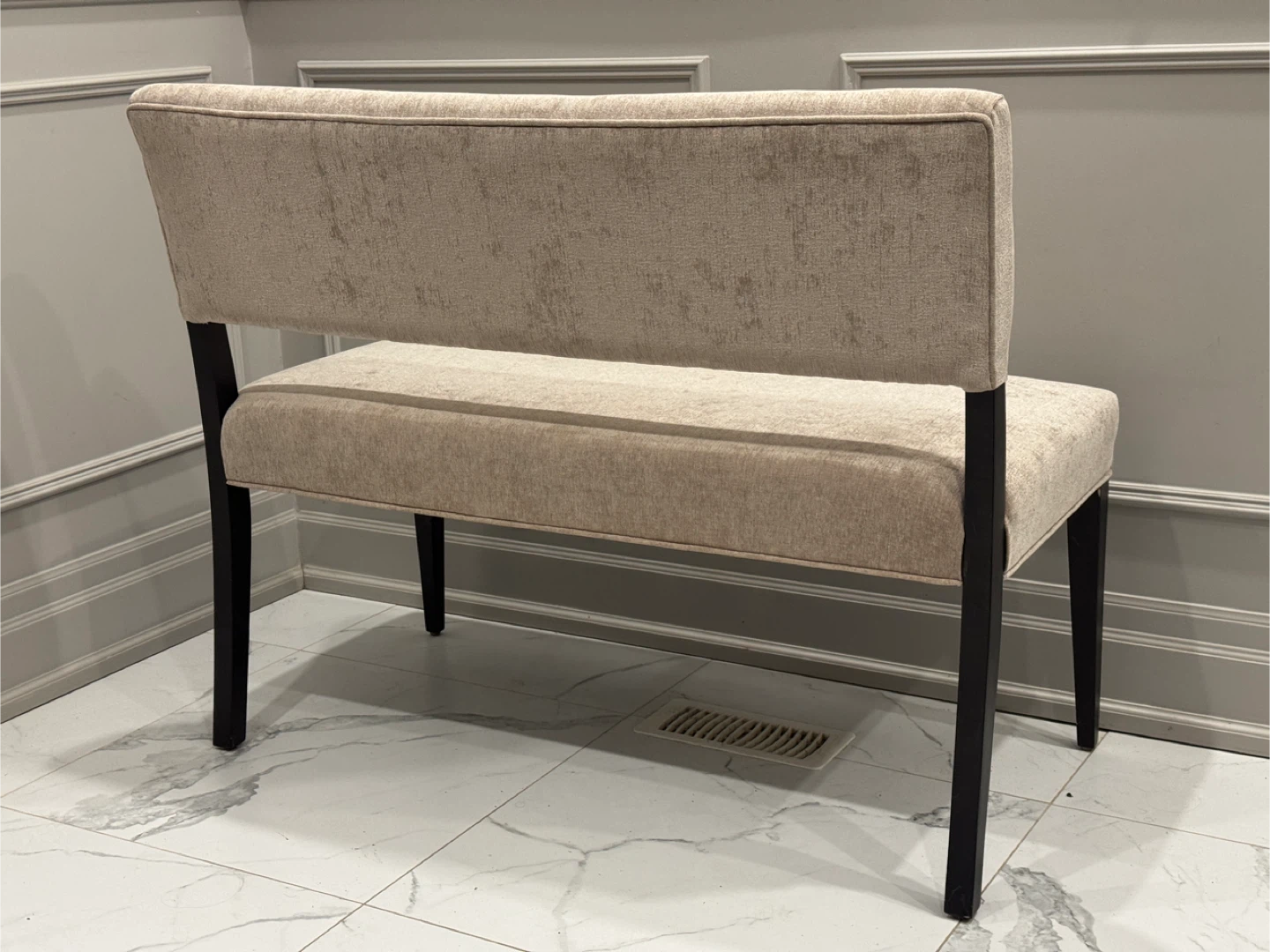 Upholstered Dining Bench with Black-Brown Legs - photo 4
