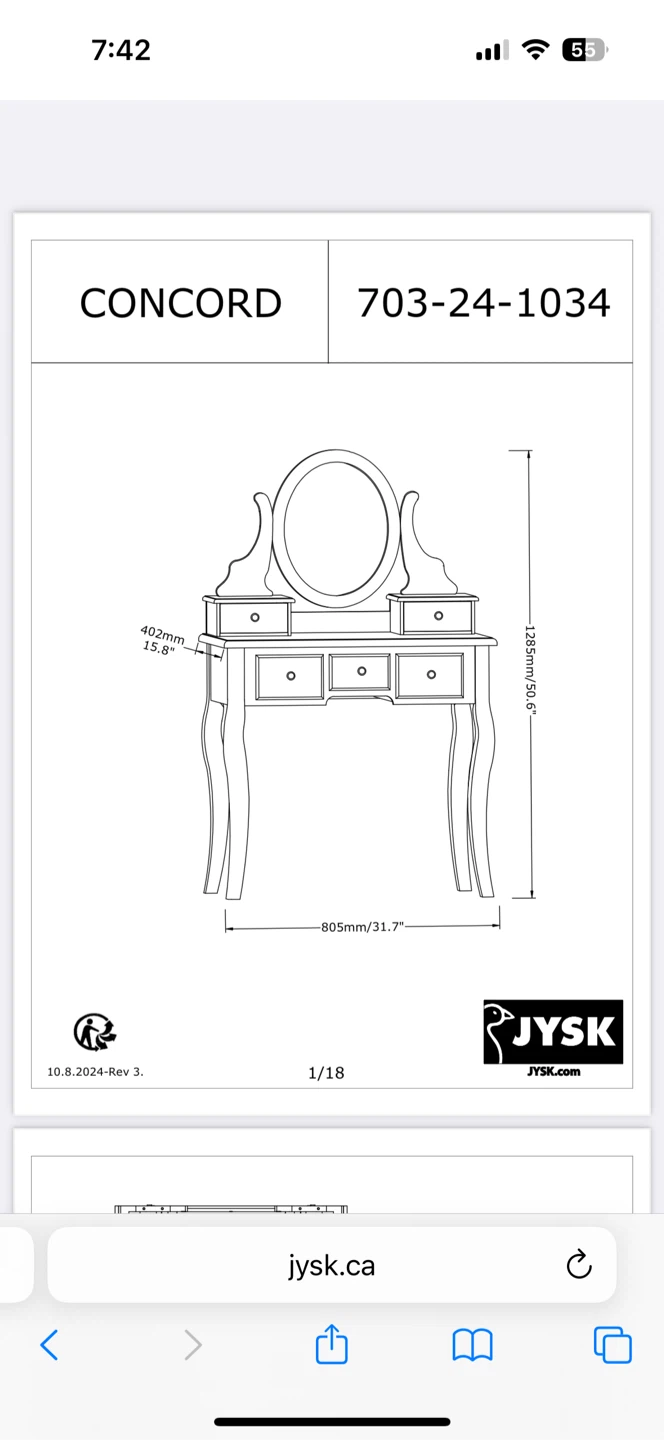 Makeup vanity with mirror - photo 5