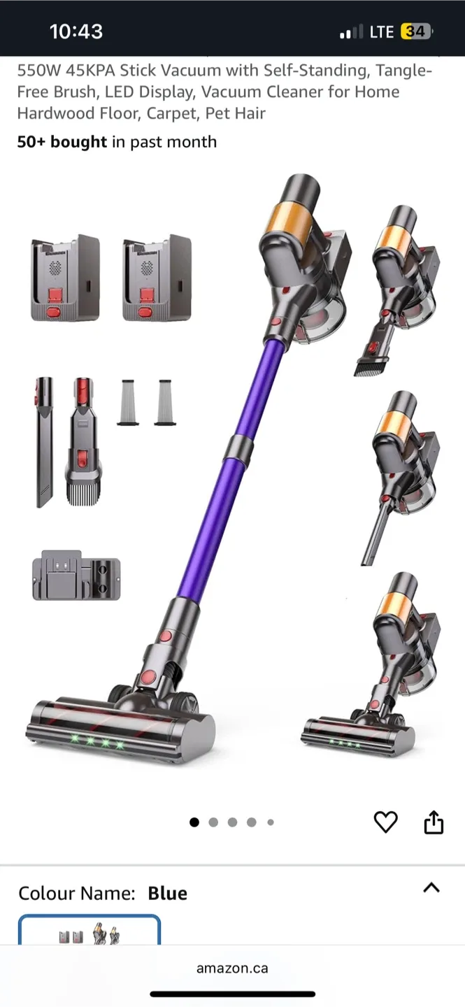 Cordless Vacuum Cleaner K13-S7, 550W thumbnail