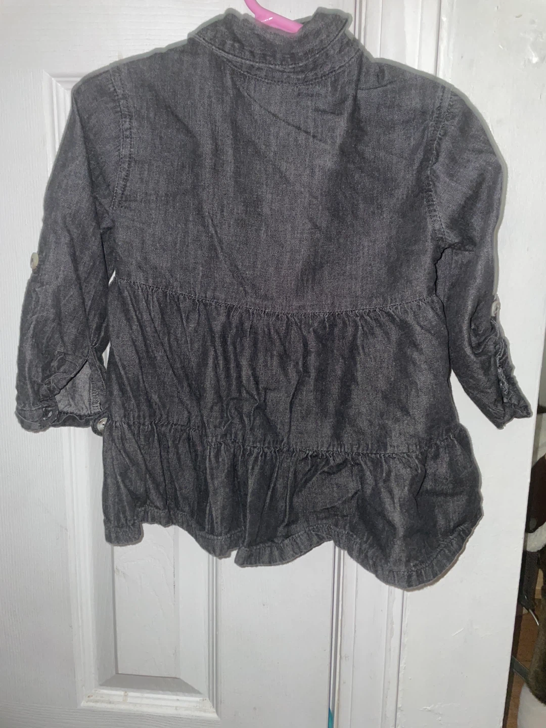 Wonder Nation Girls' Gray Denim Top - Size 2T - photo 2