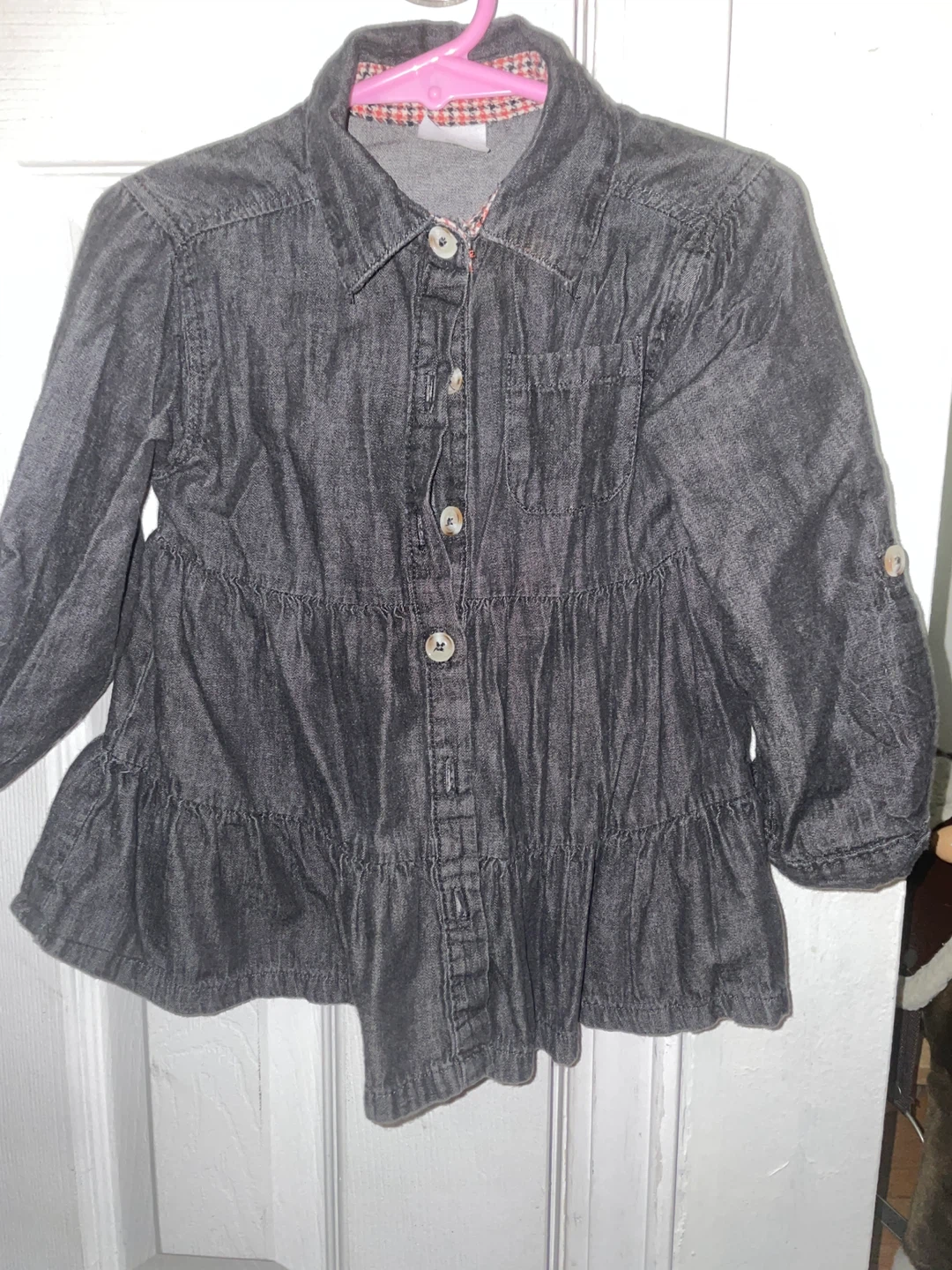 Wonder Nation Girls' Gray Denim Top - Size 2T