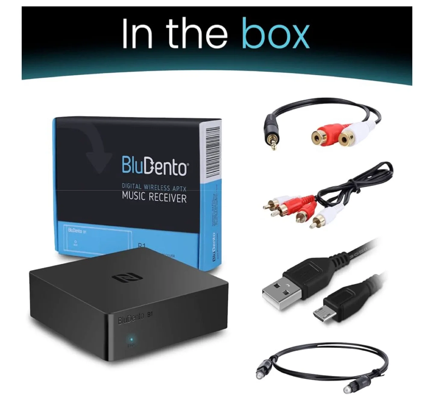 BluDento B1 Bluetooth Music Receiver image indicator(6)