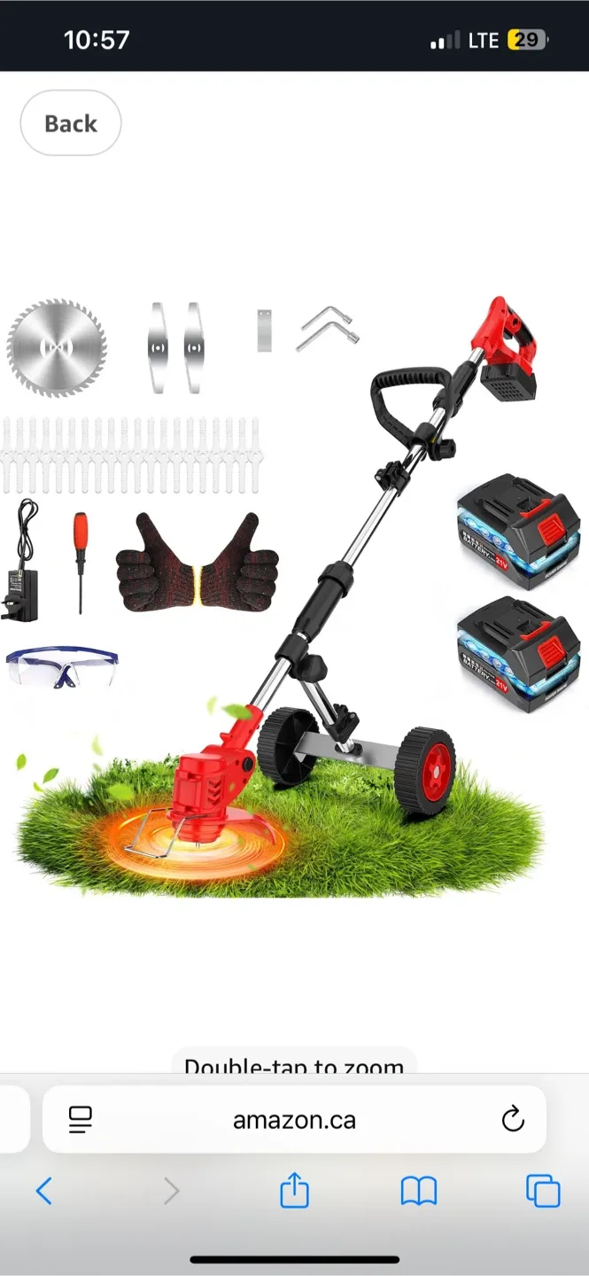 Cordless Grass Trimmer Edger Kit - New in Box! thumbnail