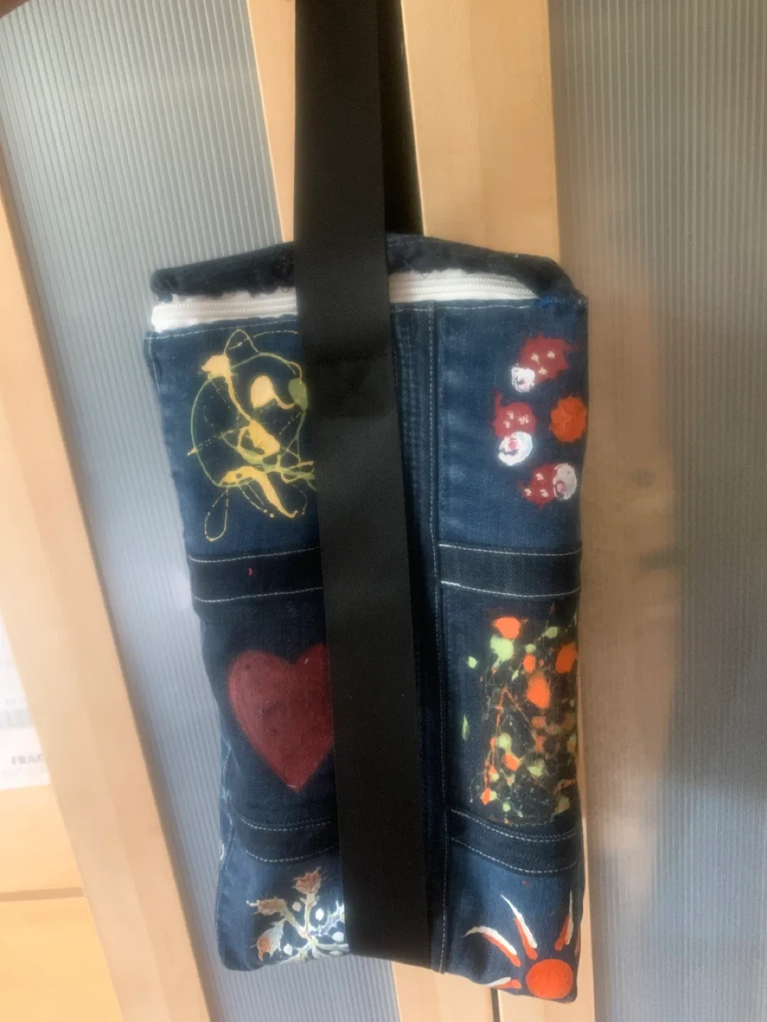 One of a Kind Denim Tote Cooler Bag - great gift idea image indicator(4)