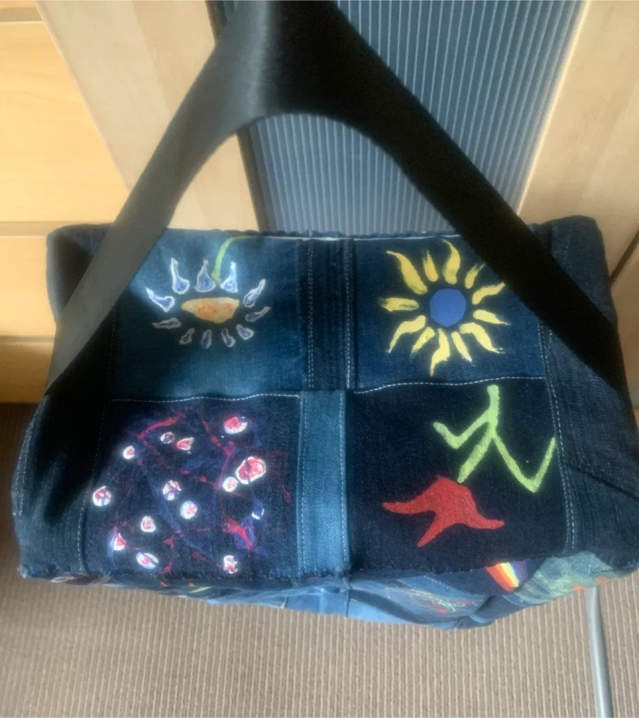 One of a Kind Denim Tote Cooler Bag - great gift idea image indicator(5)