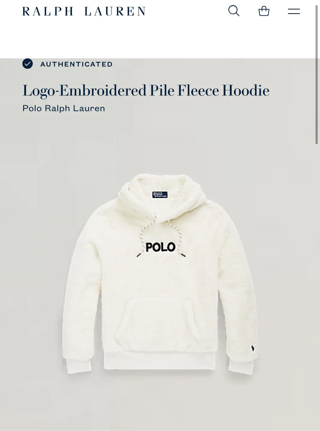 Polo Ralph Lauren Logo-Embroidered Pile Fleece Hoodie - L image indicator(3)