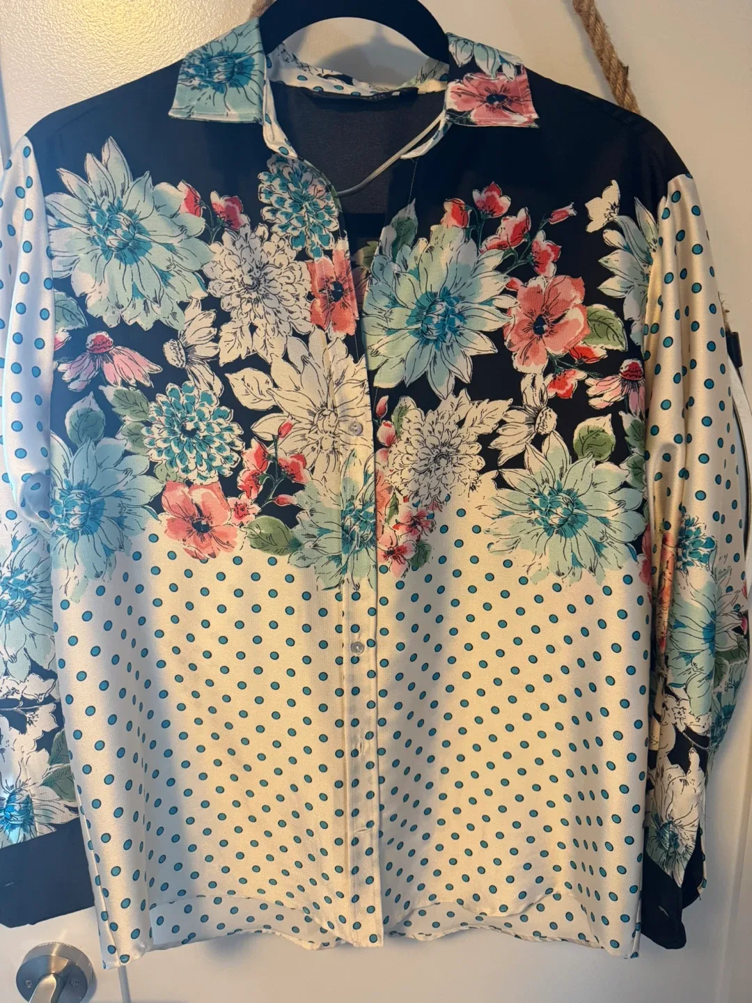 Floral & Polka Dot Blouse thumbnail