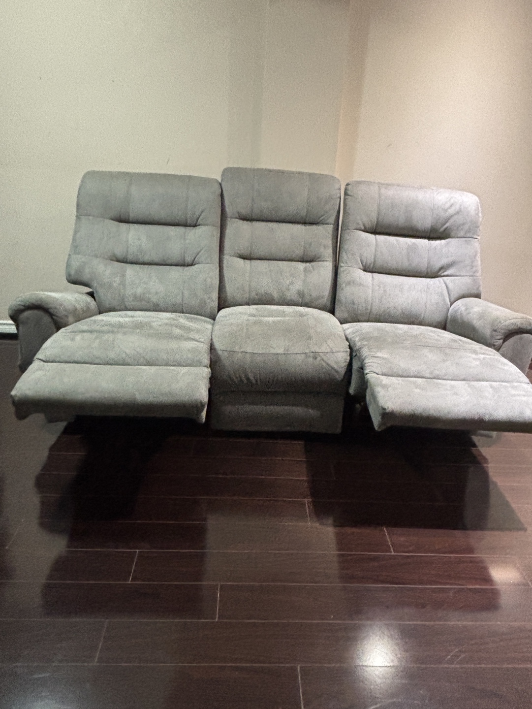 Grey Reclining Sofa - photo 2