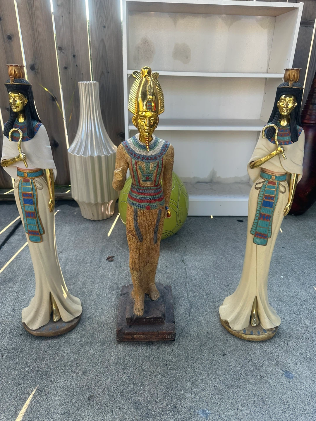 Egyptian Pharaoh & Queen Statues