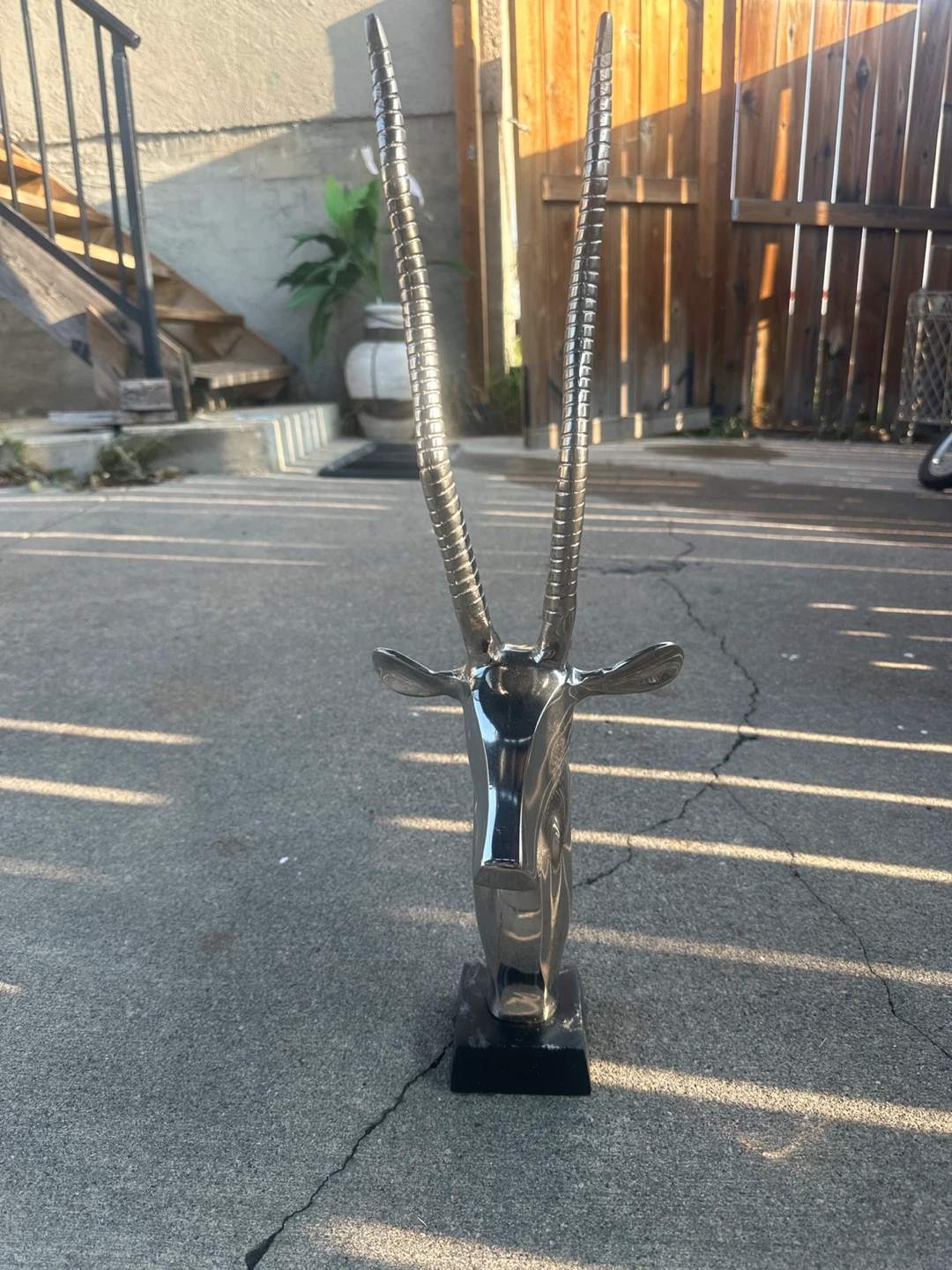 Metal Gazelle Statue Home Decor