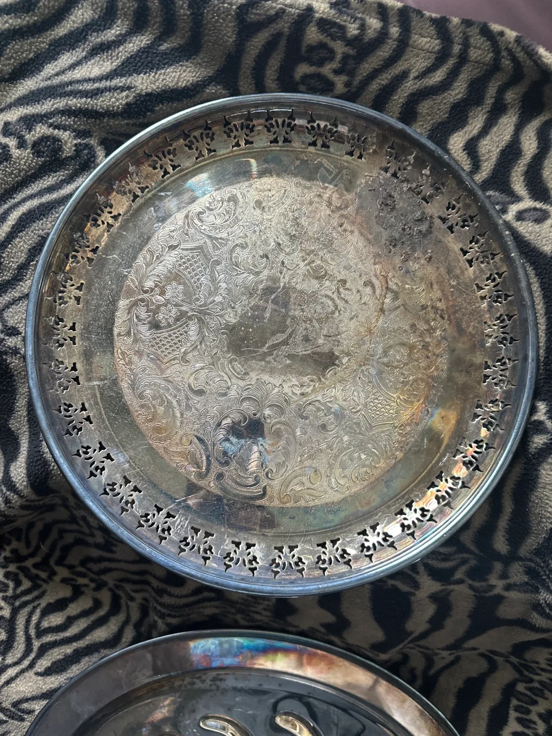 Vintage Silver Plated Serving Tray thumbnail