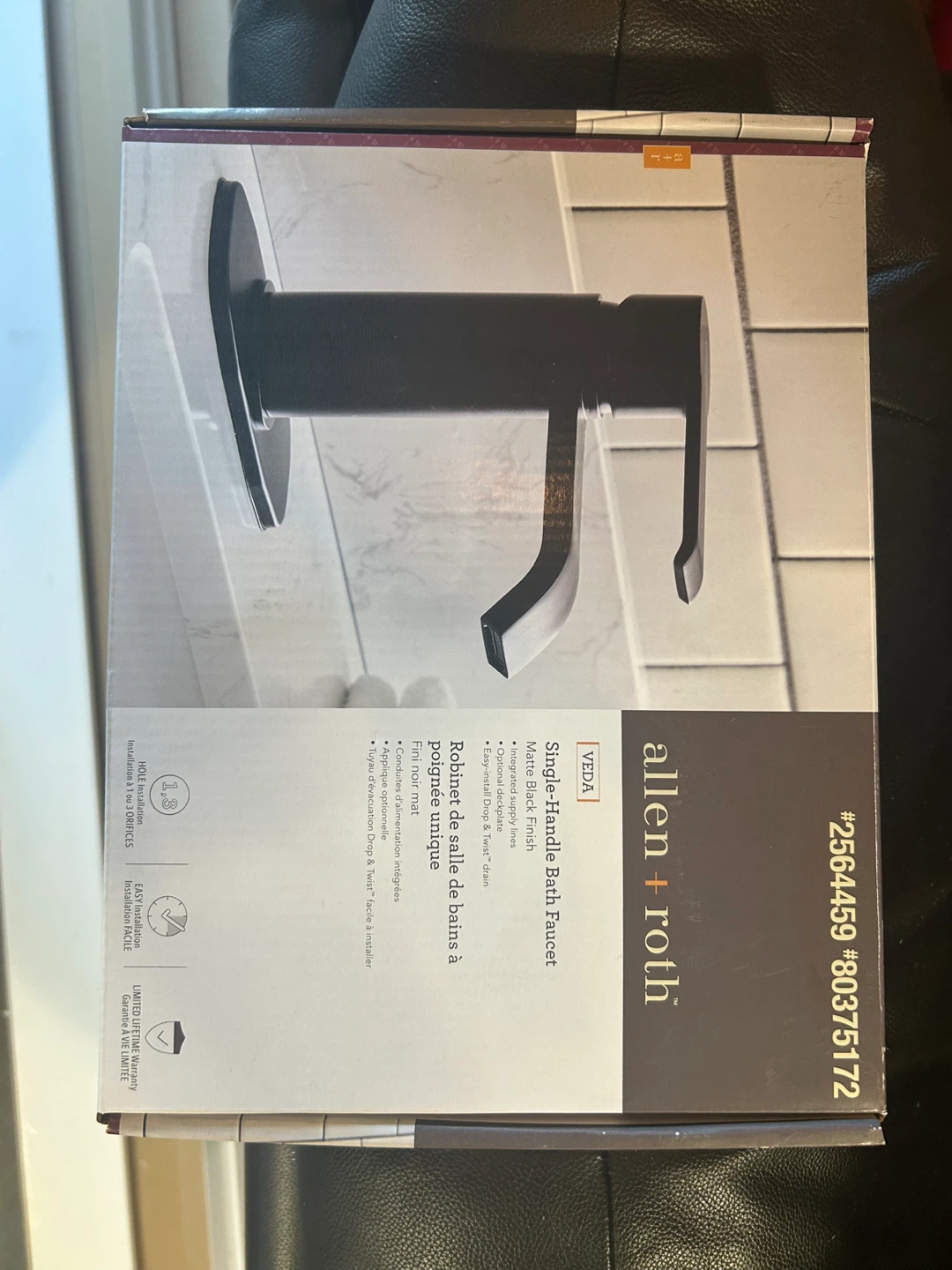 allen + roth VEDA Single-Handle Bath Faucet - Matte Black