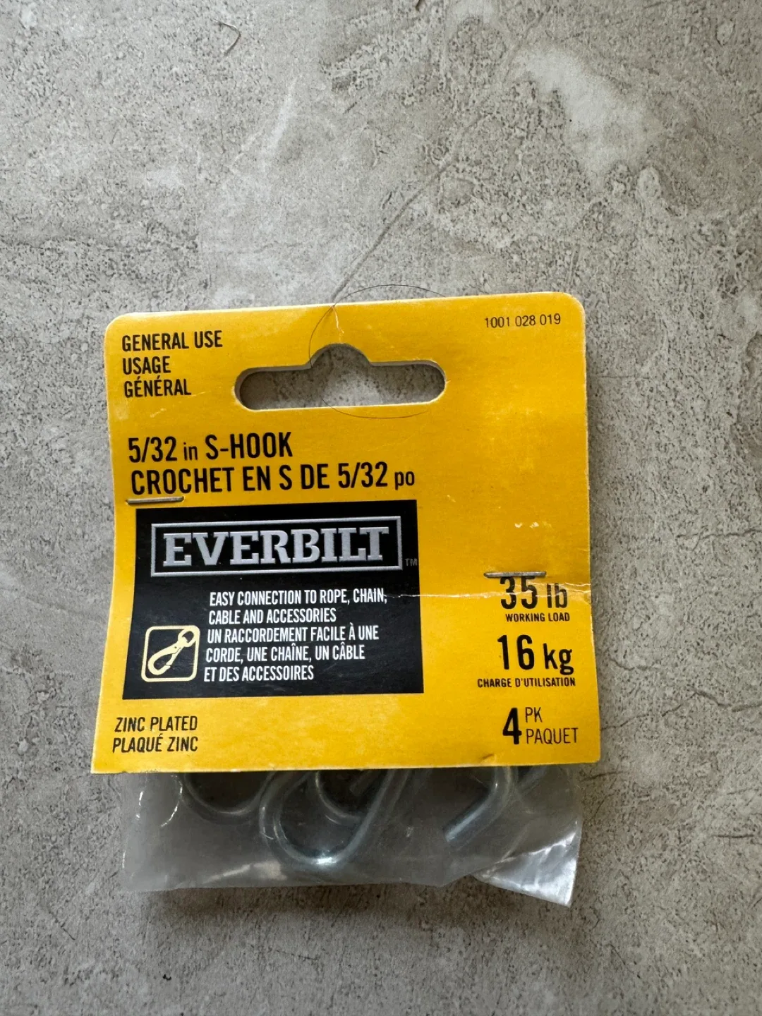 Everbilt 5/32 S-Hooks 4 & Duramax Elastic Cords With Hooks 3pc. thumbnail