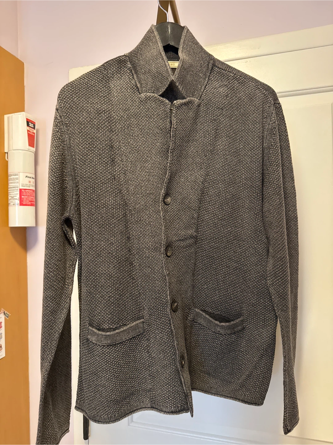 Gray Knit Cardigan