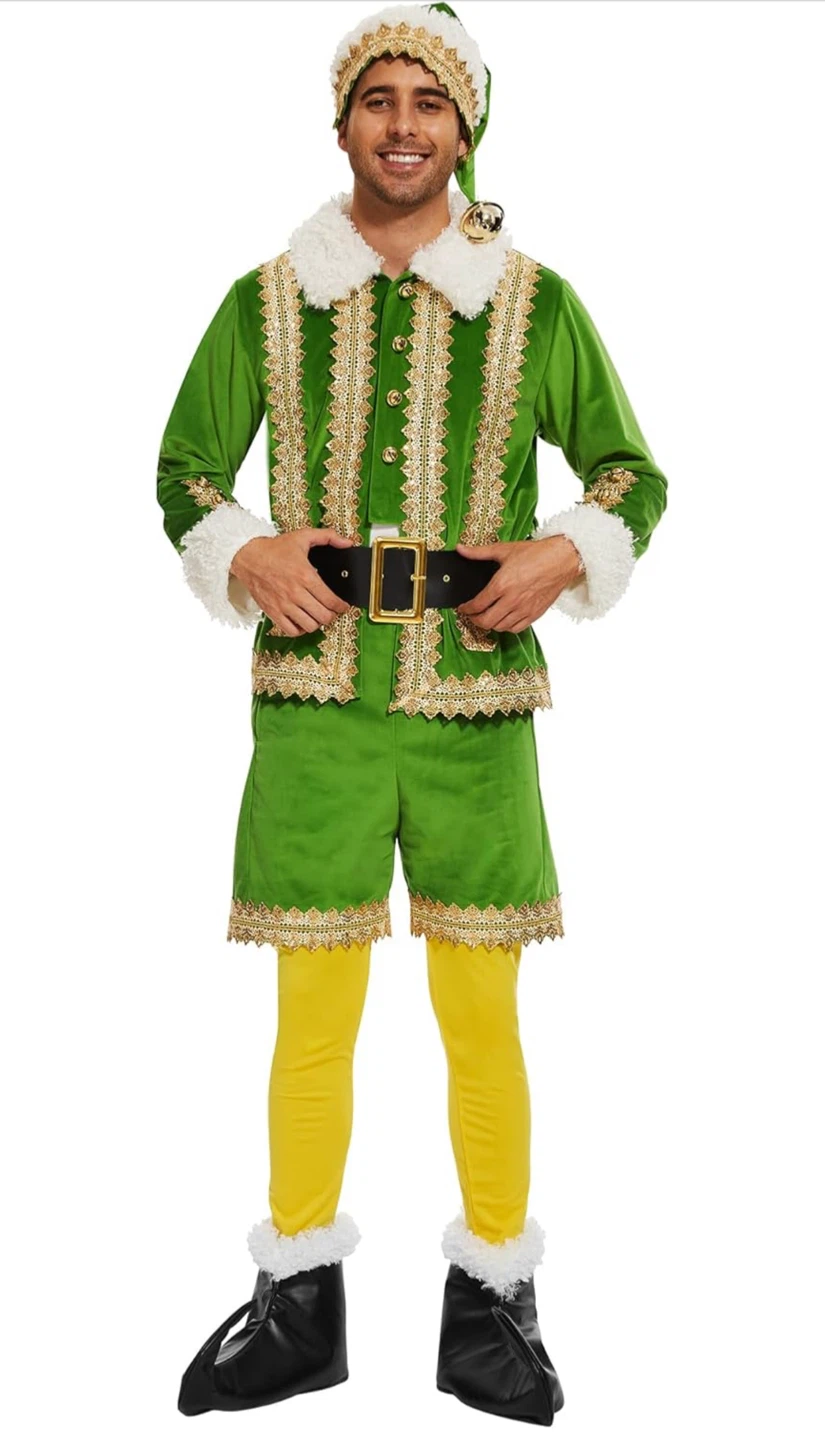 Christmas Elf Costume Set - 6 Pieces