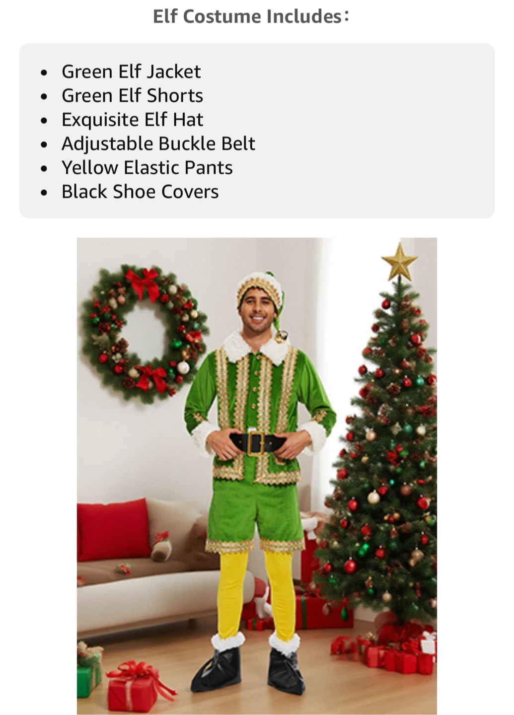 Christmas Elf Costume Set - 6 Pieces - photo 5
