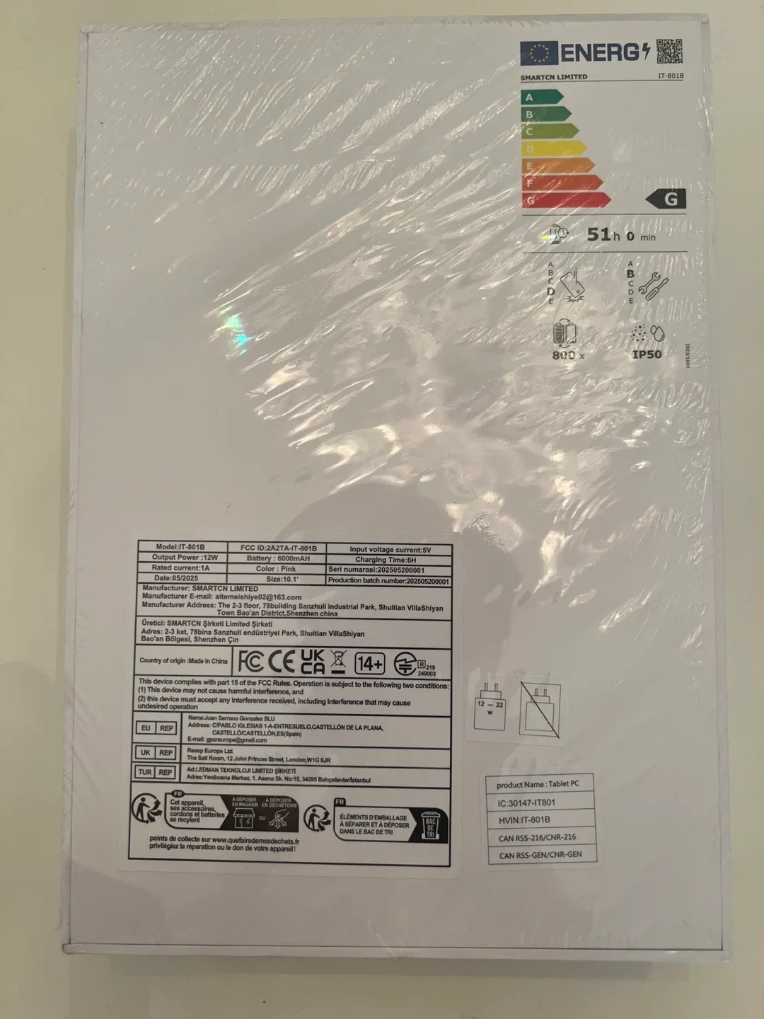 New Smartcn Limited IT-801B Tablet 64GB Pink image indicator(2)