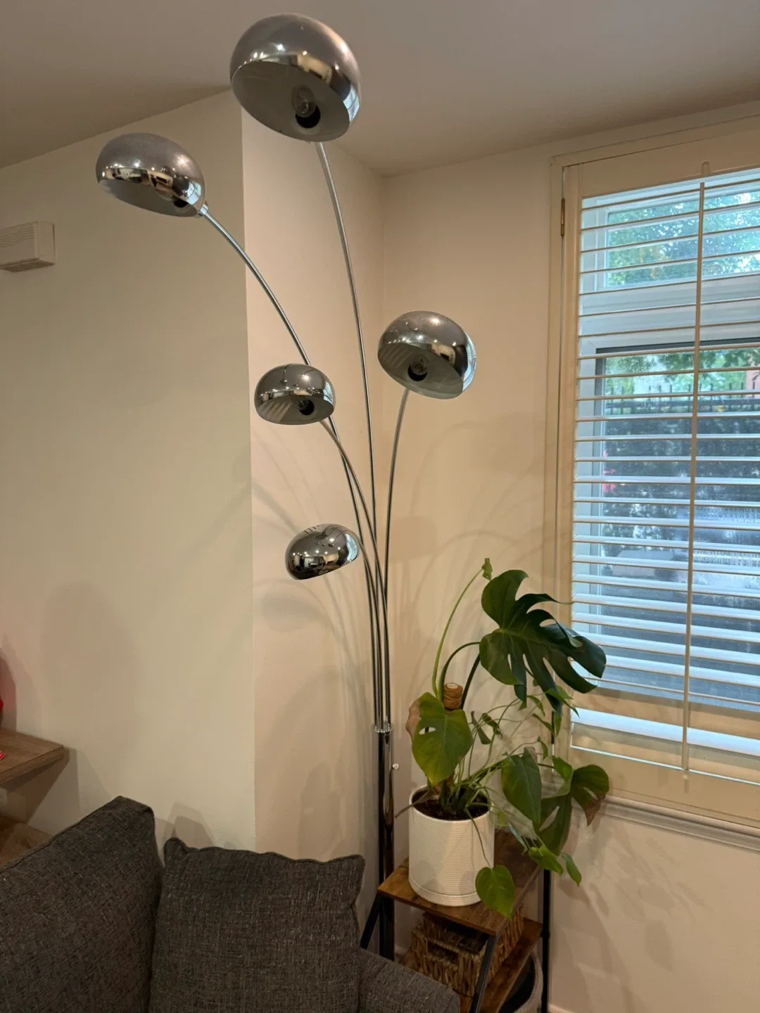 EQ3 Chrome Arc Floor Lamp thumbnail