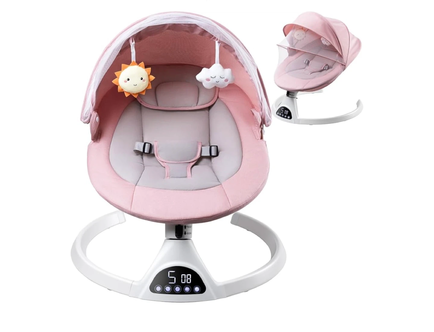 Pink Baby Electric Rocking Bassinet/ swing