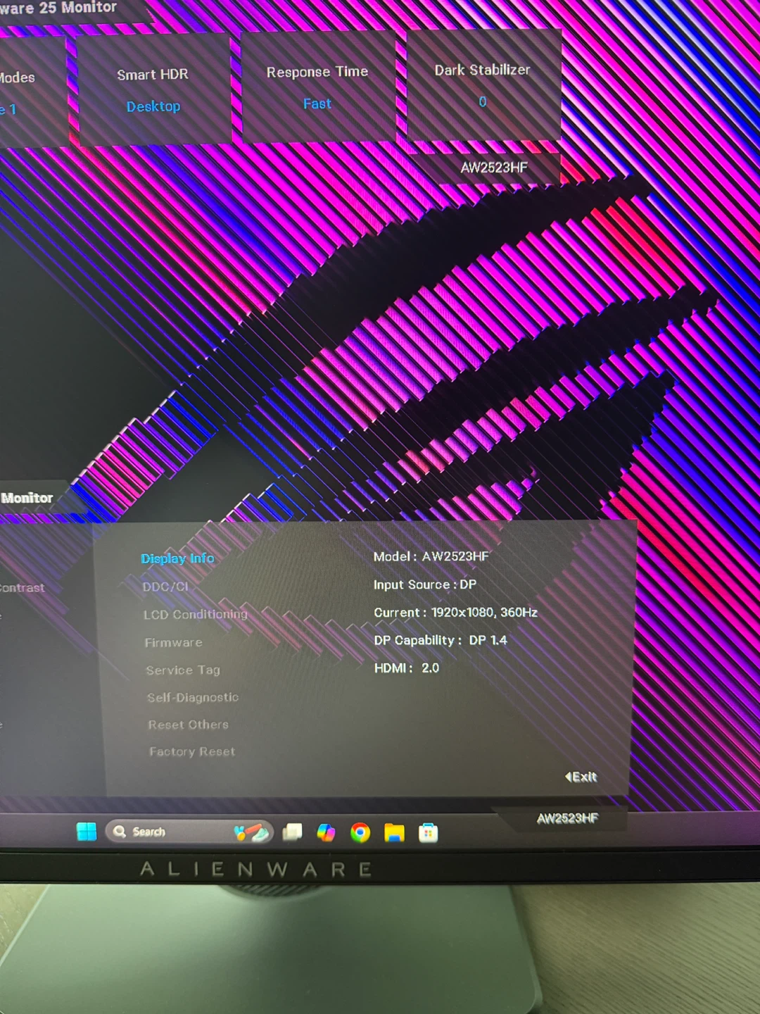 Alienware AW2523HF 360hz display - photo 2
