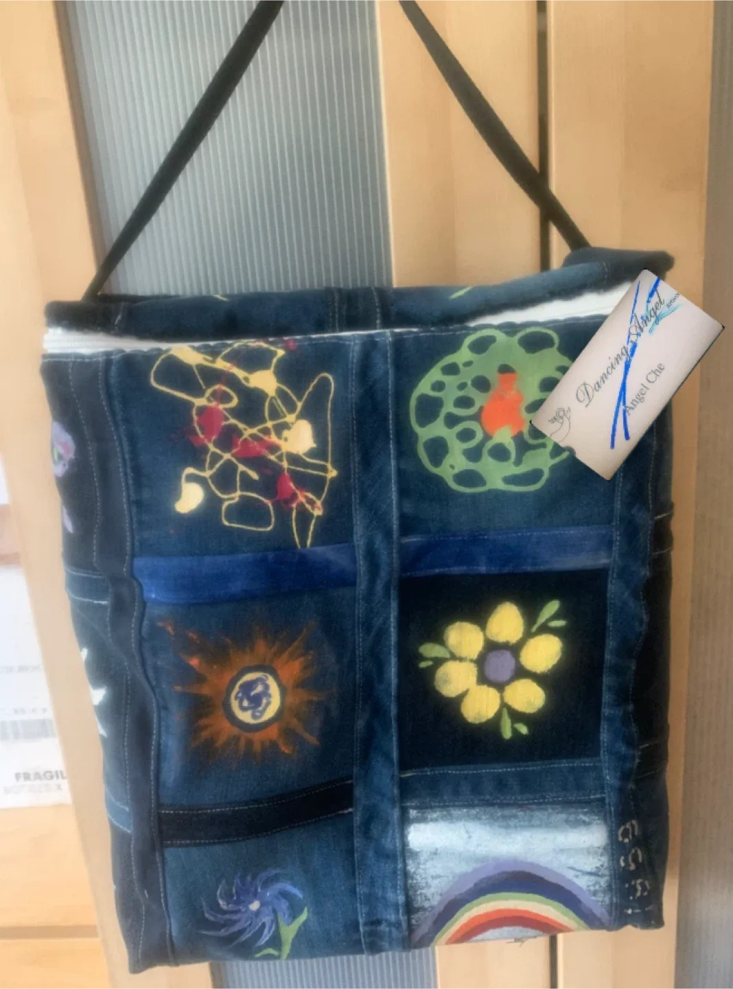 One of a Kind Denim Tote Cooler Bag - great gift idea image indicator(9)