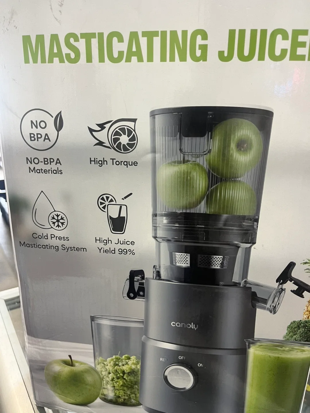 Canoly CA Masticating Cold Press Juicer - Black image indicator(3)