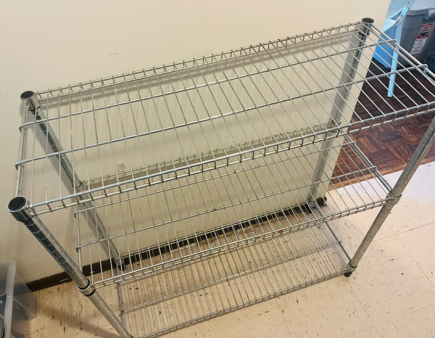 Two IKEA Galvanized Shelf Unit - photo 2