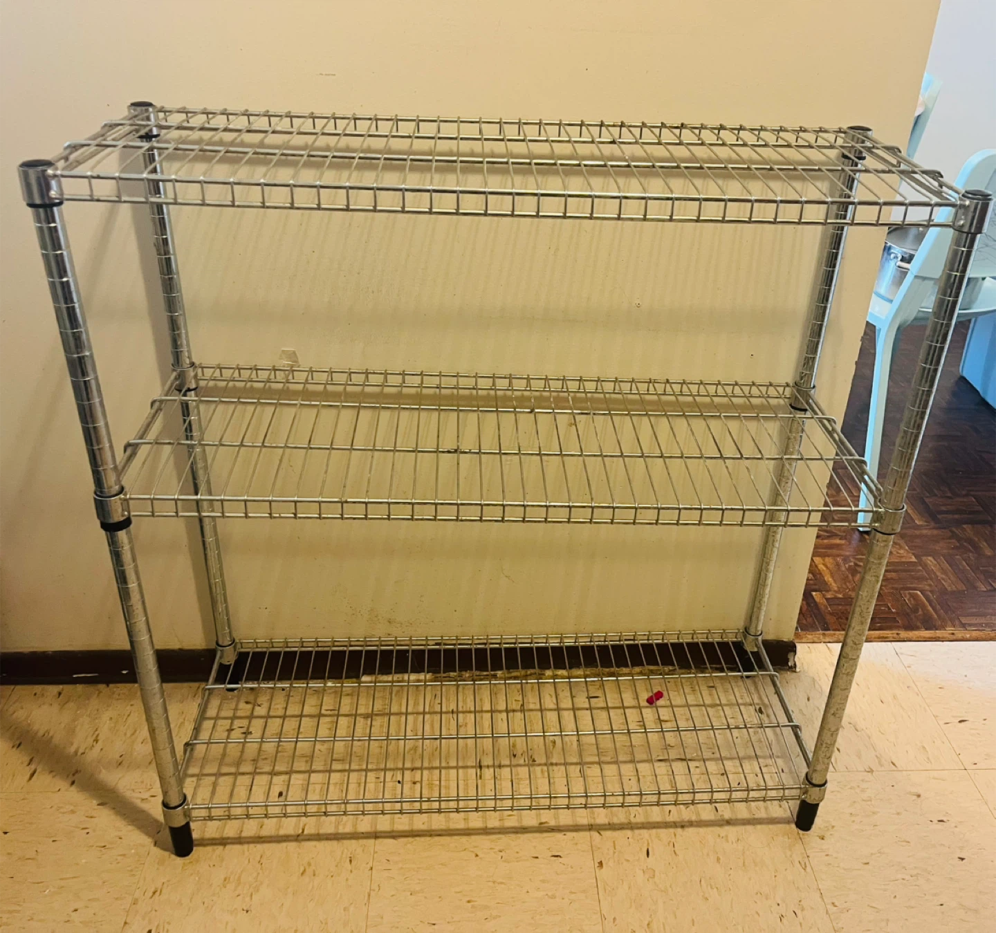 Two IKEA Galvanized Shelf Unit - photo 3