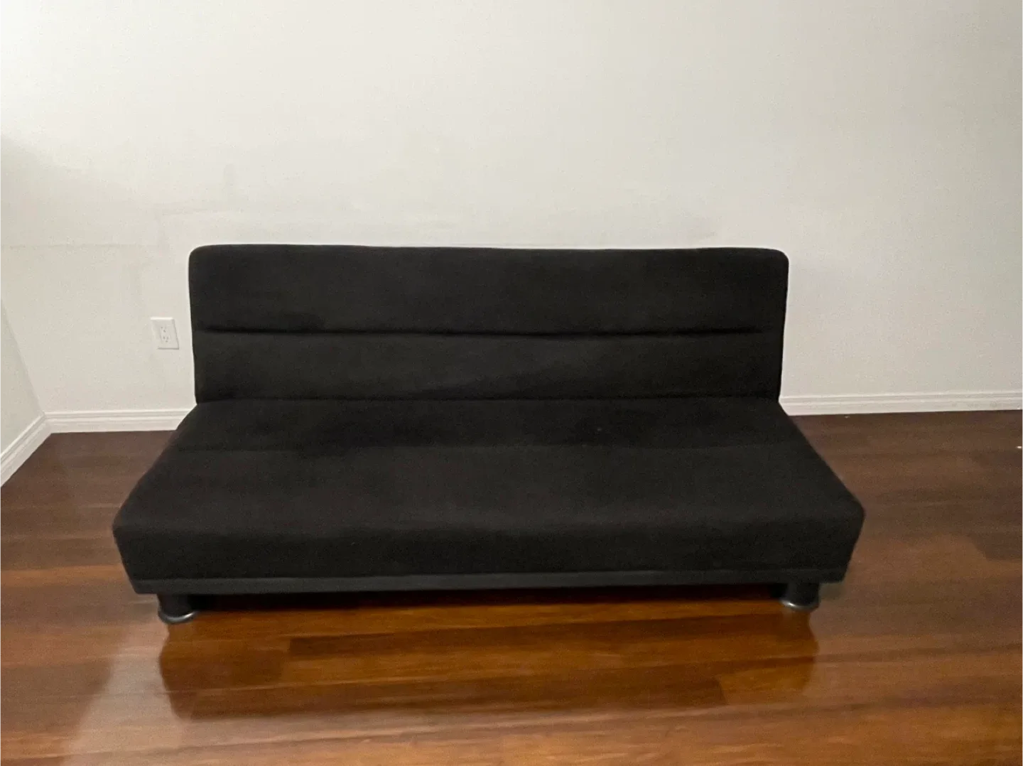Black Futon and Side Table