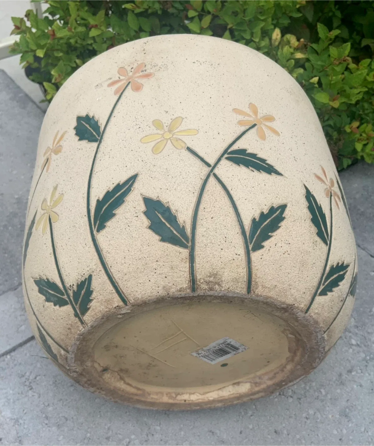 Flower-Decorated Ceramic Planter thumbnail