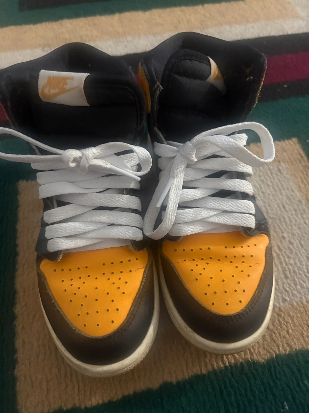 Nike Air Jordan 1 Retro High OG Taxi Yellow Shoes - photo 2