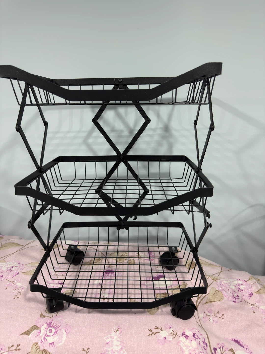 Black Rolling Storage Cart - photo 3