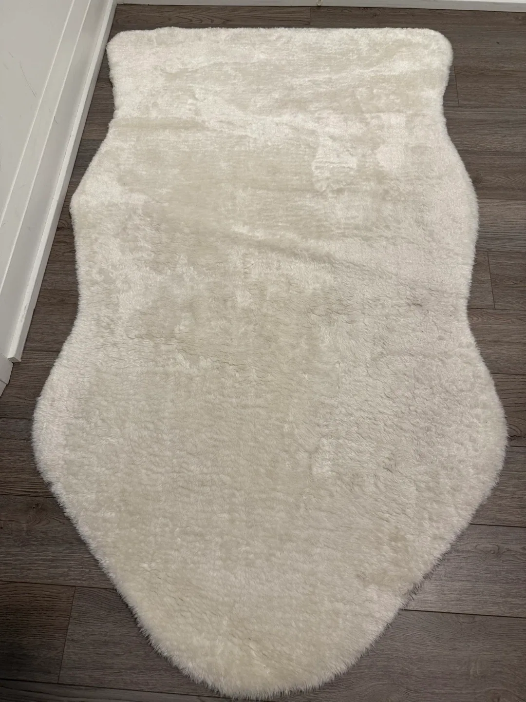 White Faux fur IKEA Rug