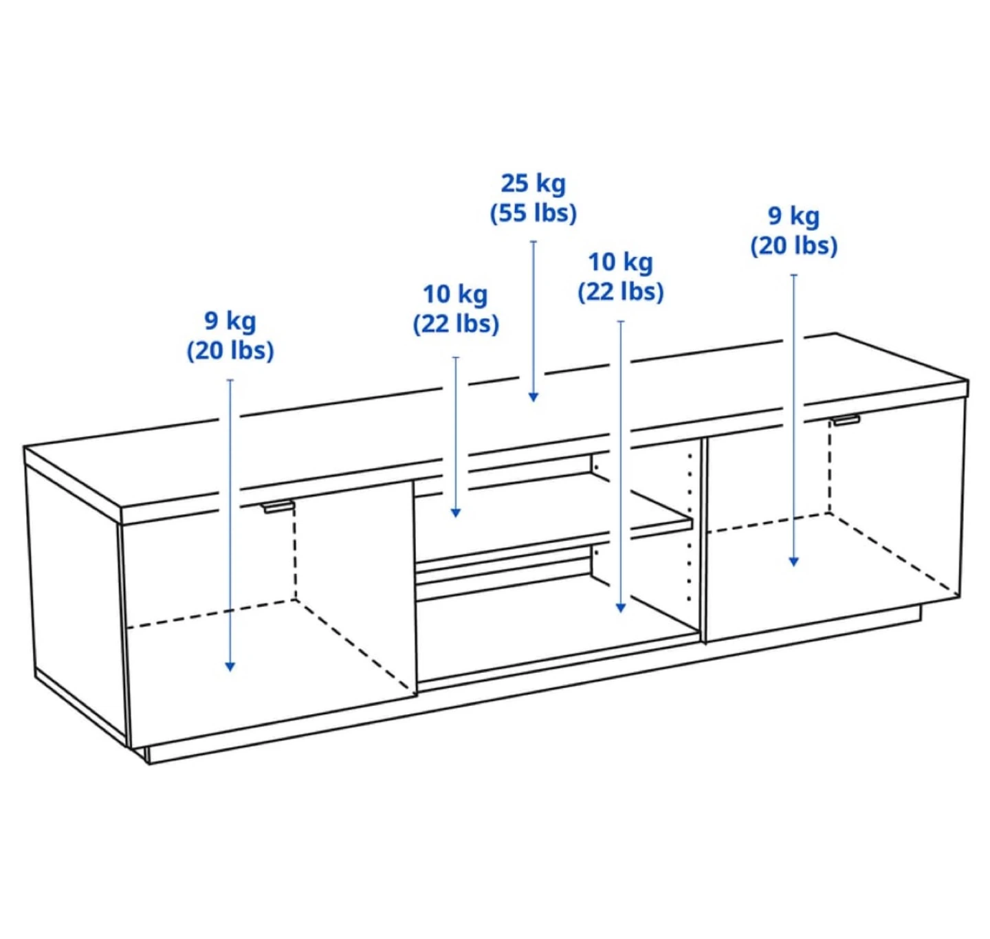 IKEA BYAS TV Stand - White - photo 3