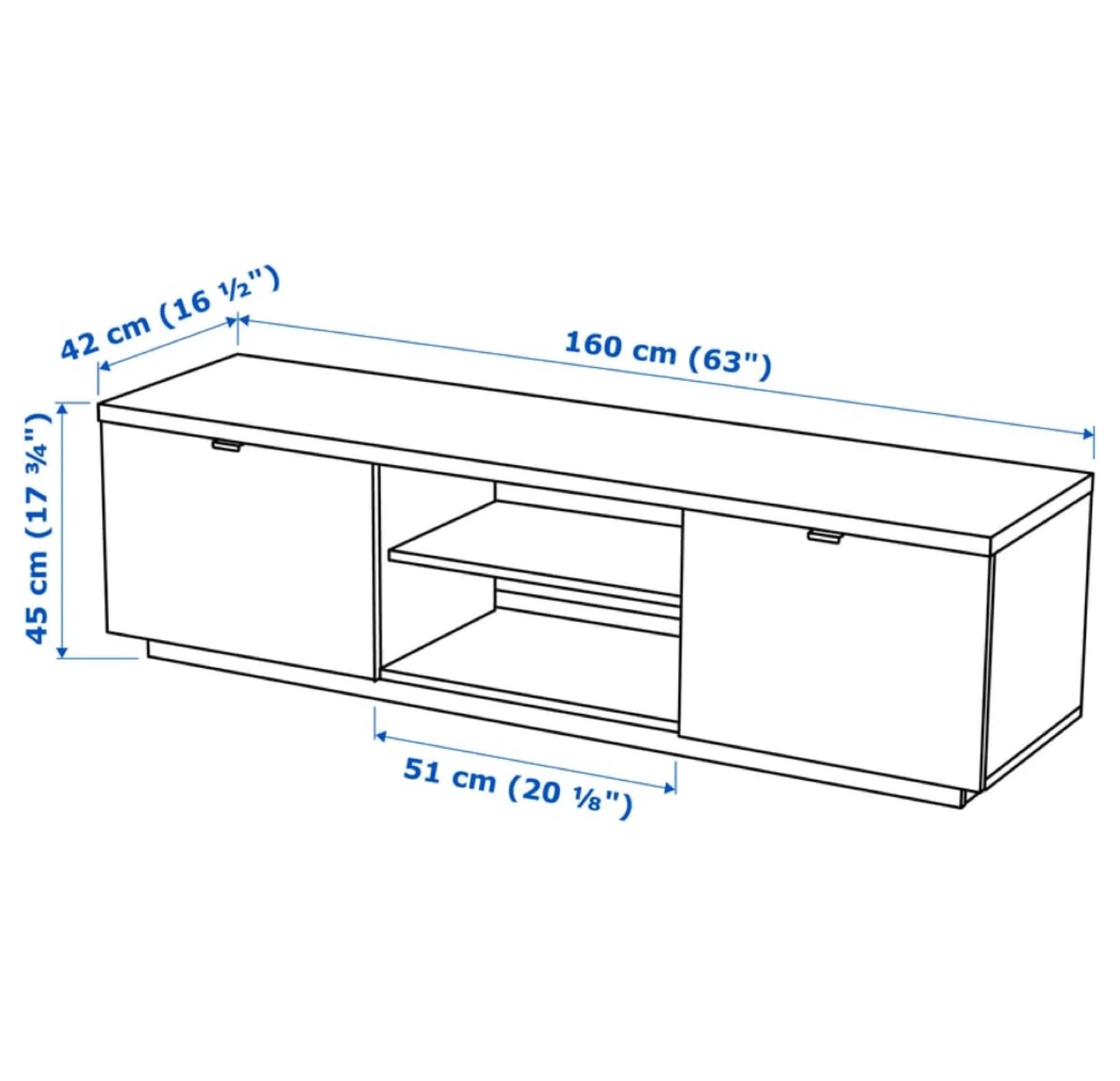 IKEA BYAS TV Stand - White - photo 2