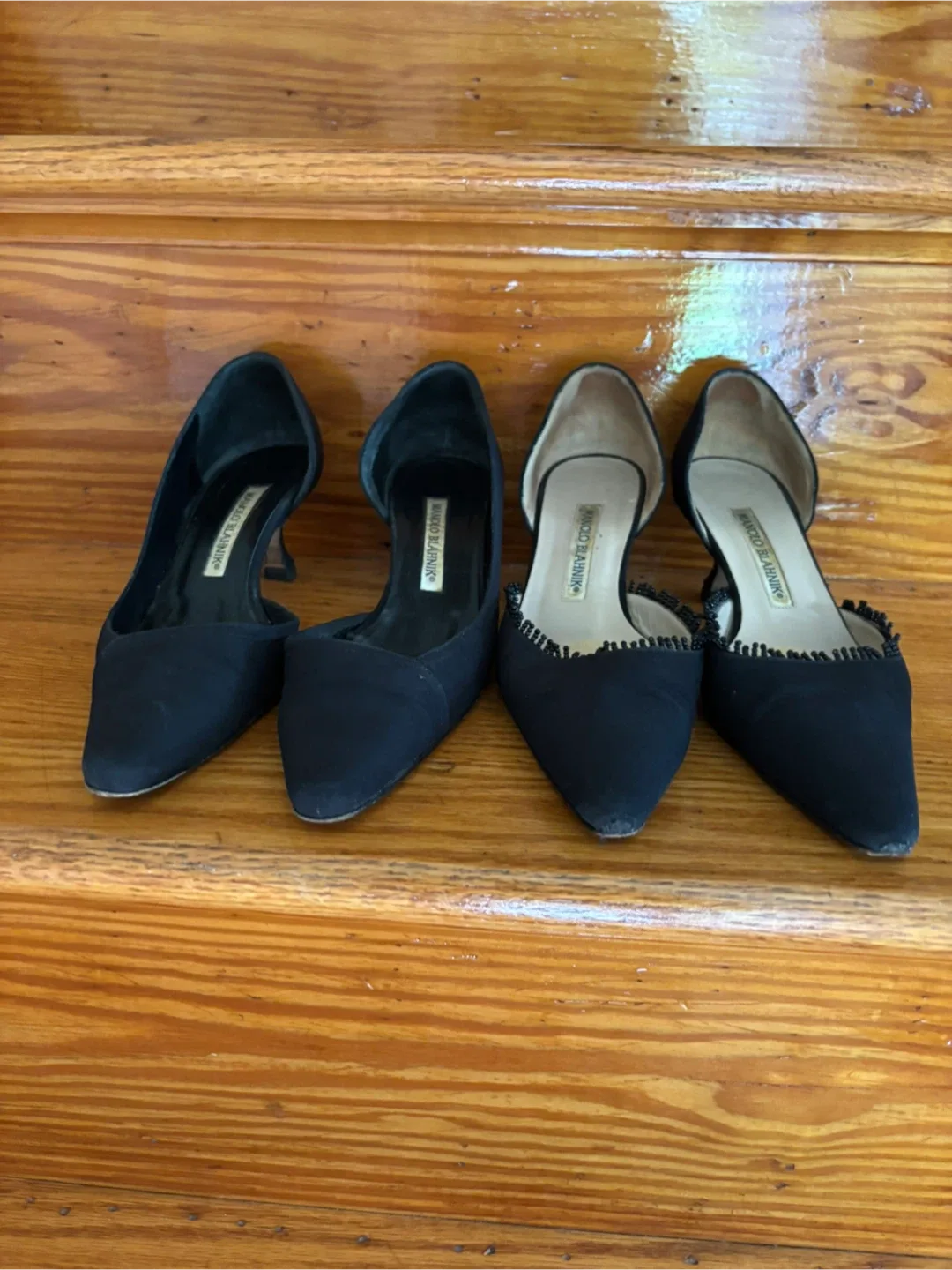 Manolo Blahnik Signature Kitten Heels size 6 .5 (36 1/2) image indicator(5)