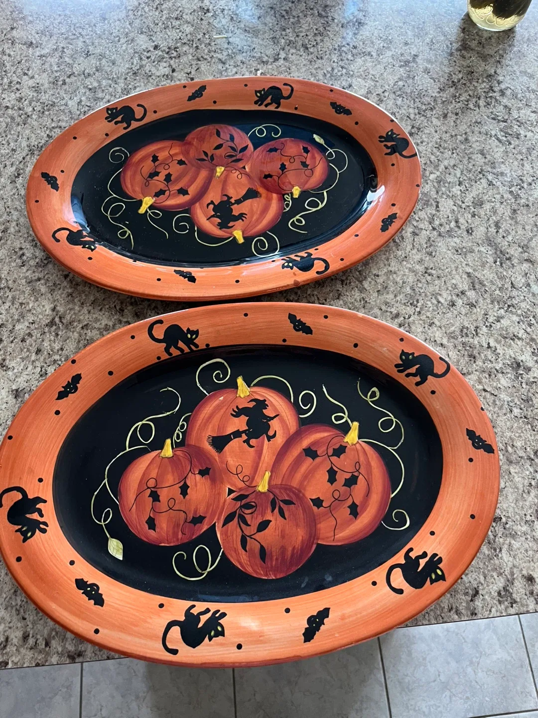 Halloween Pumpkin & Cat Serving Platters (Set of 2) thumbnail