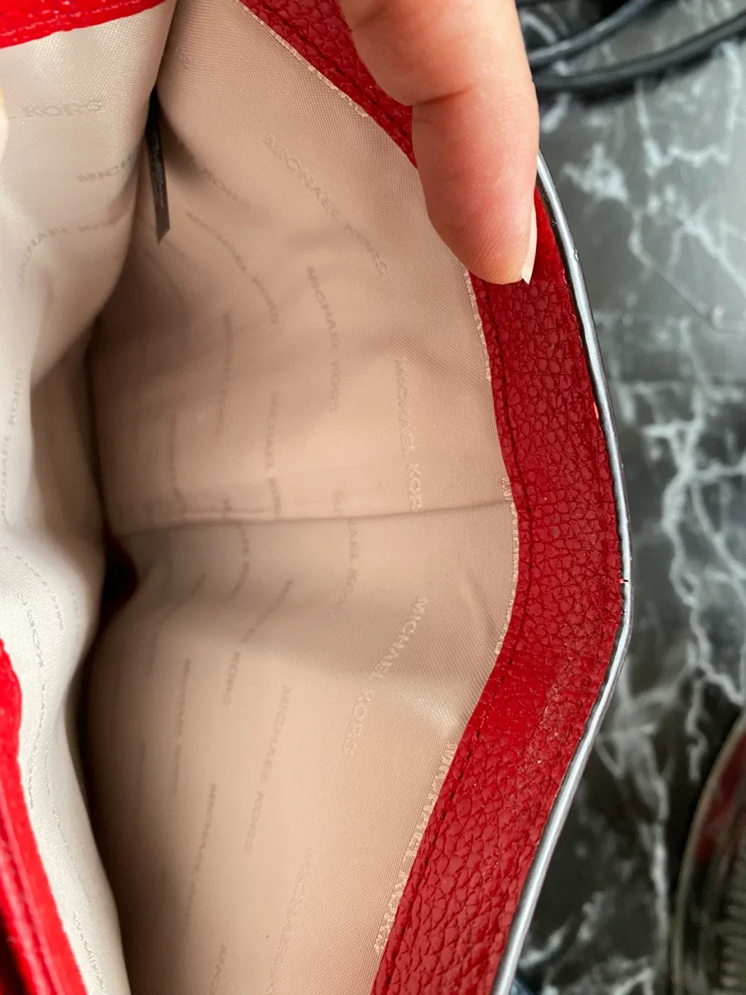 Michael Kors Red Leather Wallet image indicator(4)