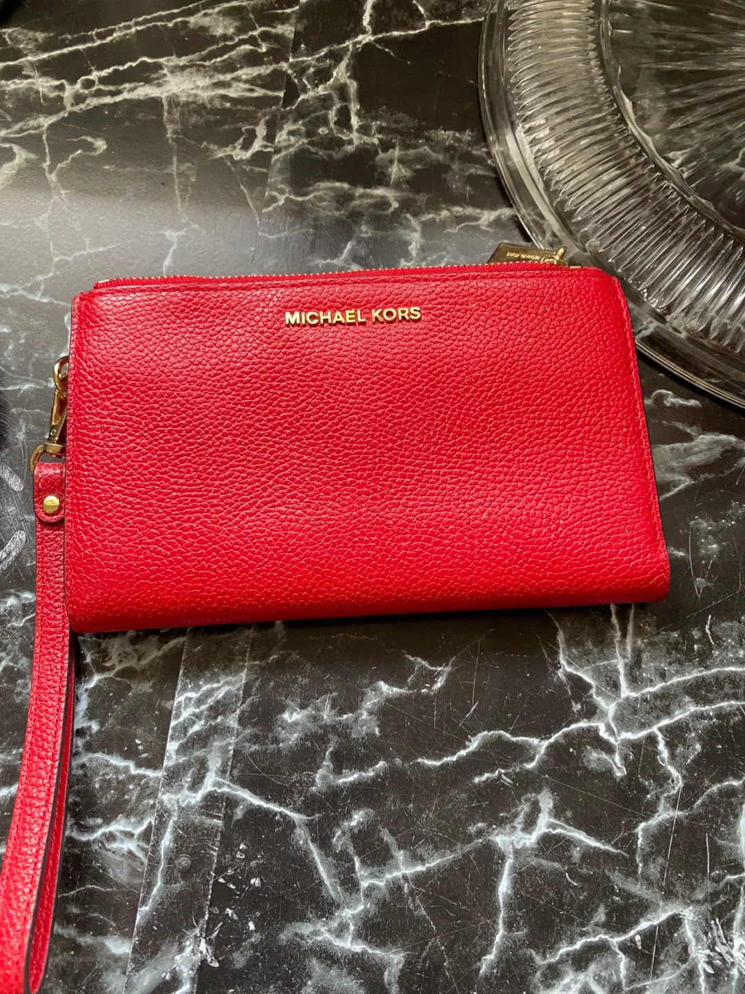Michael Kors Red Leather Wallet thumbnail