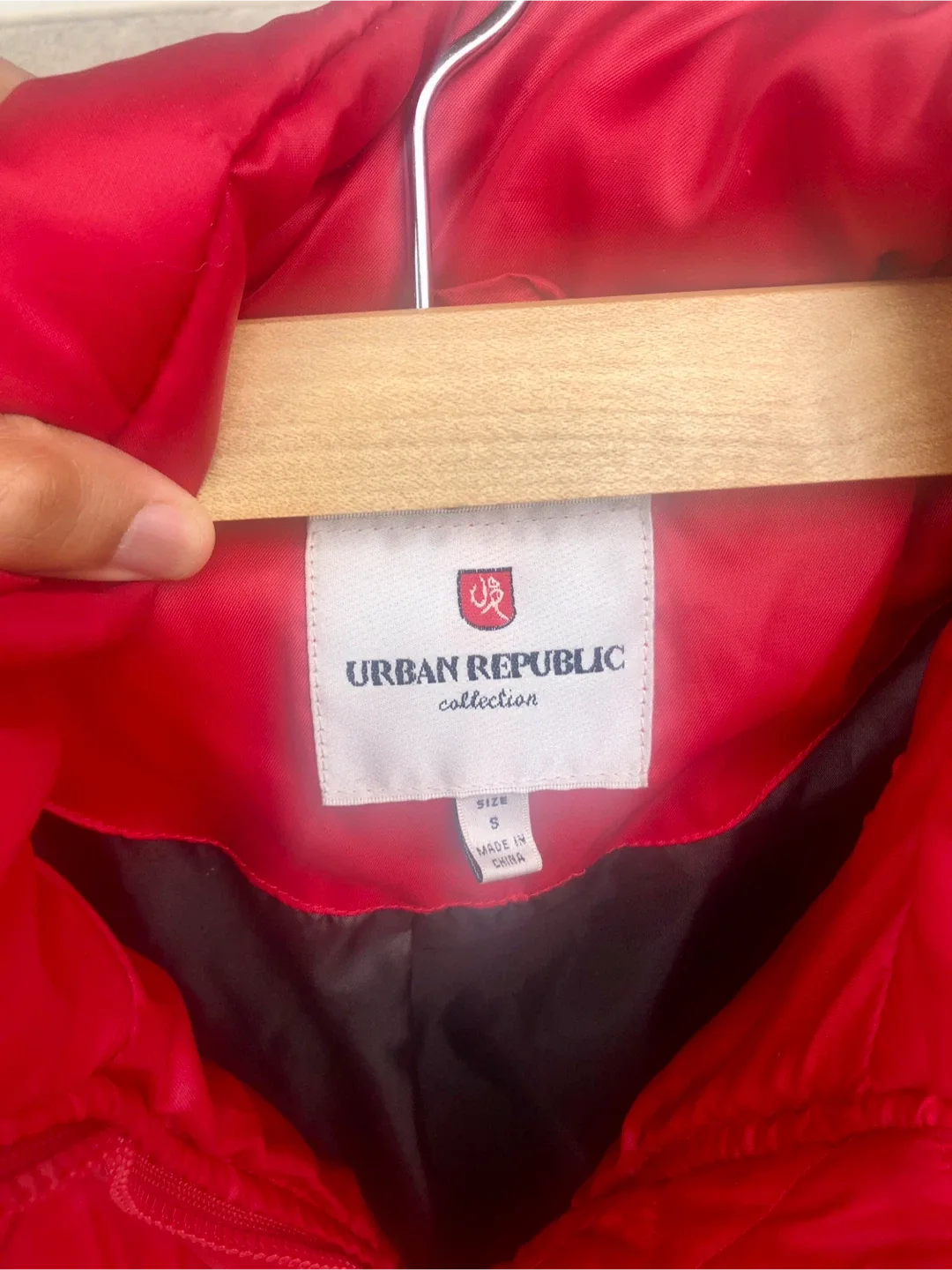 Urban Republic Red Quilted Puffer Coat - Size S image indicator(3)