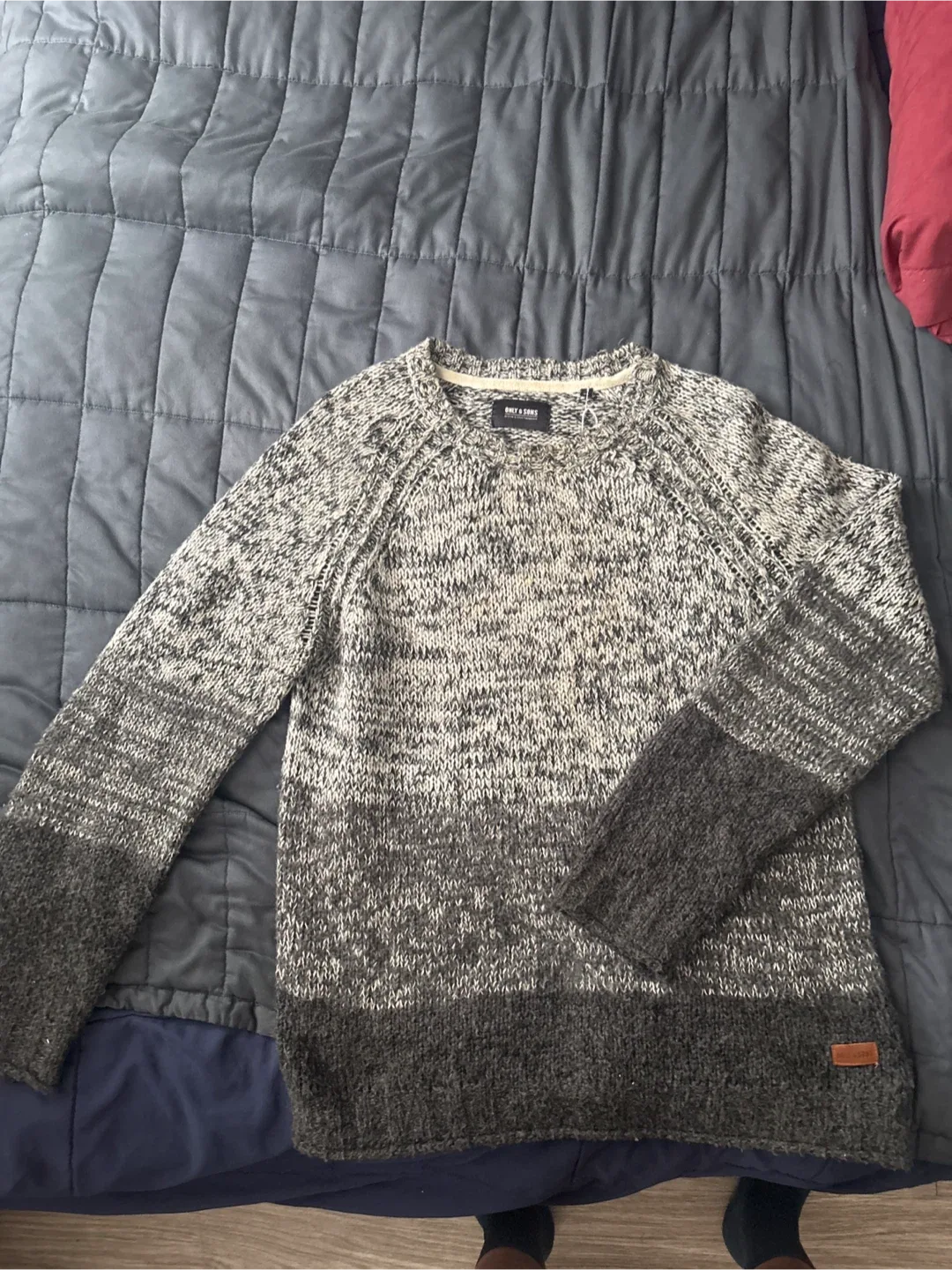 Only & Sons Grey Knit Sweater thumbnail
