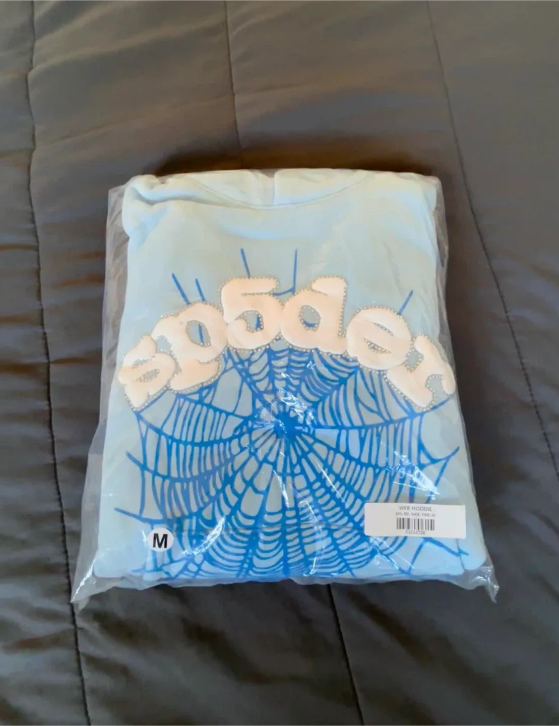 Spider Web Hoodie - Size M - Light Blue thumbnail