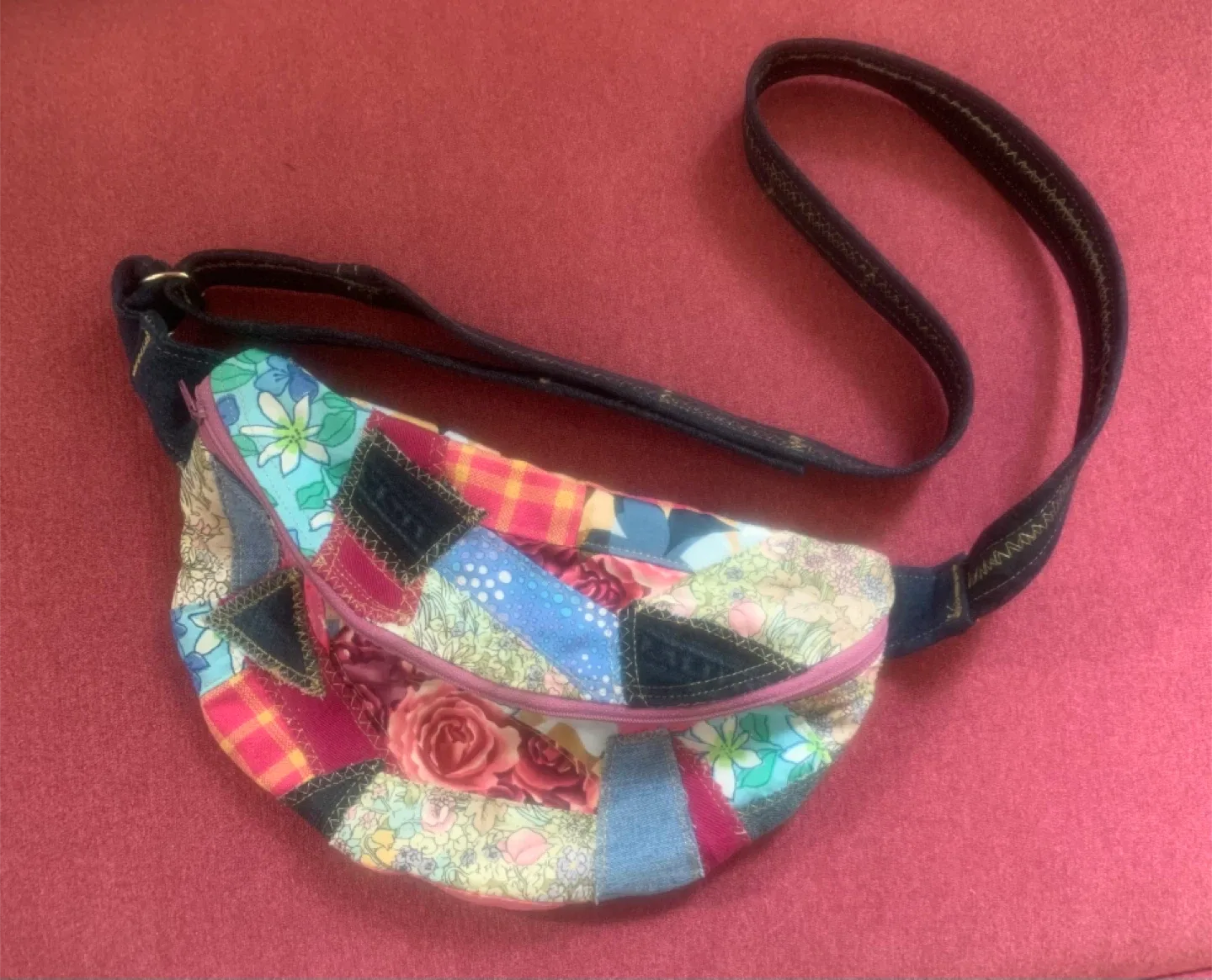 Dancing Angel Handcrafted Patchwork Crossbody Bag image indicator(5)