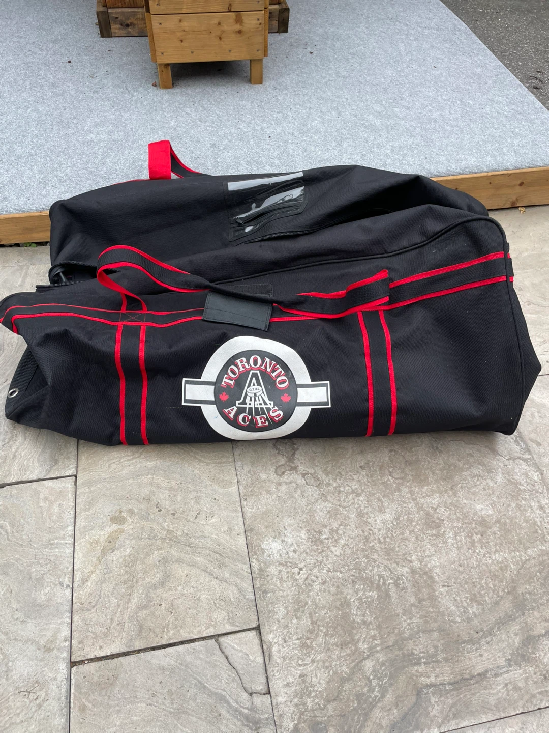 Toronto Aces Hockey Equipment Bag - Black & Red