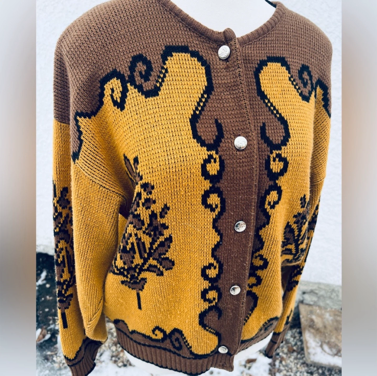 Vintage Patterned Cardigan