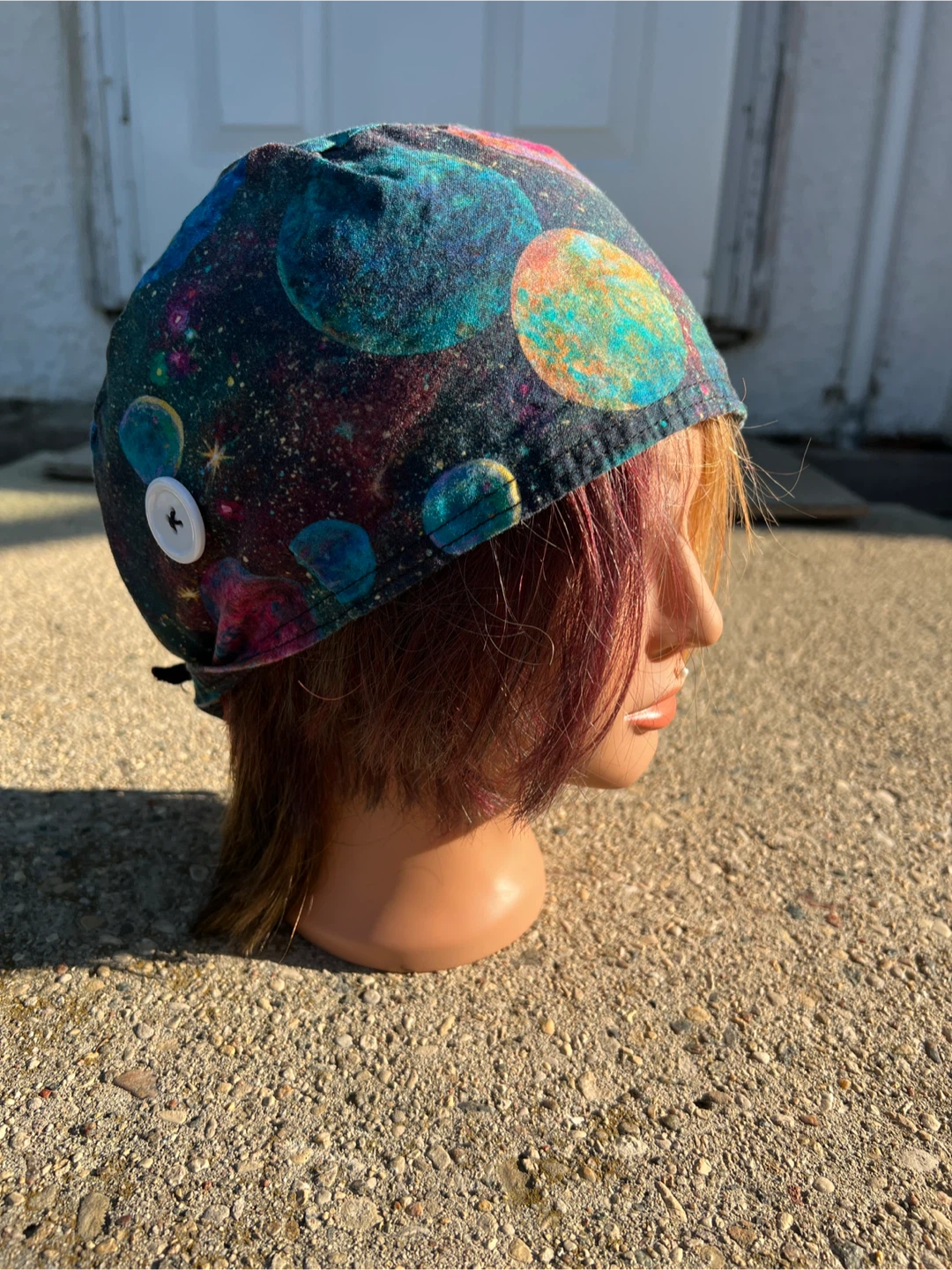 Handmade Scrub Cap - Galaxy Print - photo 2