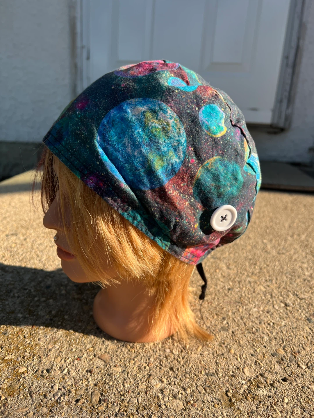 Handmade Scrub Cap - Galaxy Print - photo 4