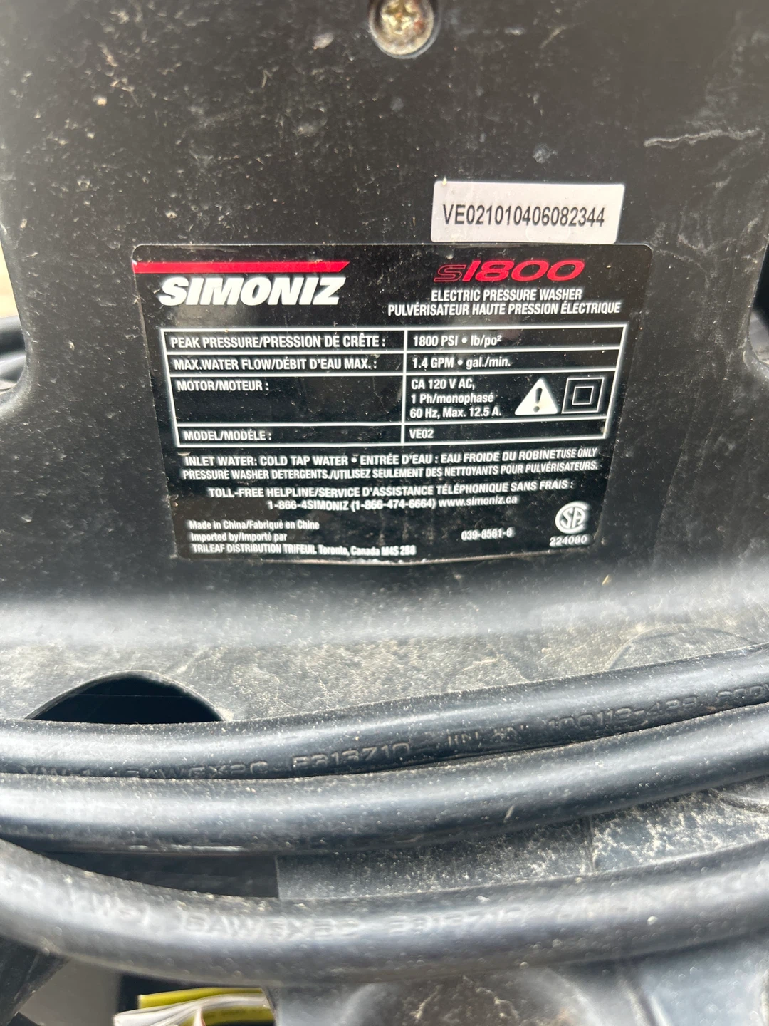 Simoniz S1800 Electric Pressure Washer - photo 3